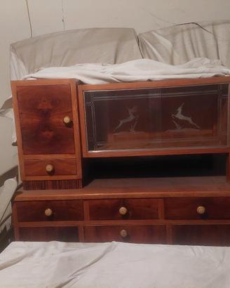 Credenza con vetrina legno anni 50