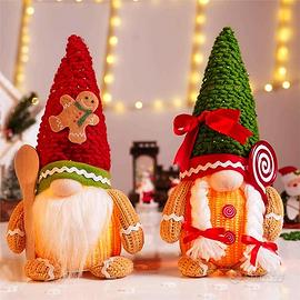 2 Pezzi Gnomi Natalizi, Gnomi Ornamenti Natalizi c