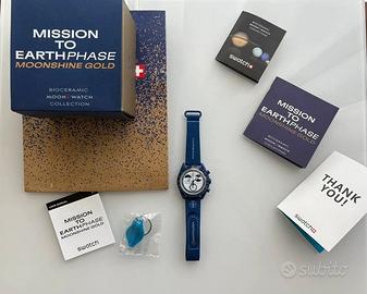 #OMEGA #SWATCH EARTHPHASE #MOONSHINE GOLD BLU