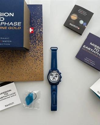 #OMEGA #SWATCH EARTHPHASE #MOONSHINE GOLD BLU