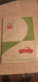 (E) libretto originale fiat topolino 500c