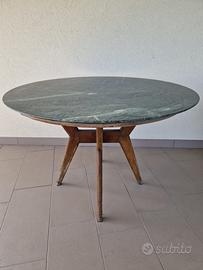 Tavolo rotondo anni ‘50 in marmo verde