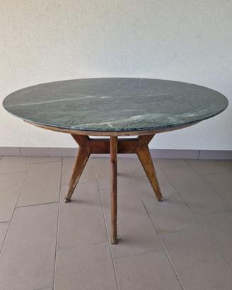 Tavolo rotondo anni ‘50 in marmo verde