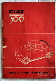 Libretto uso e manutenzione Fiat 500 tipo F 1960