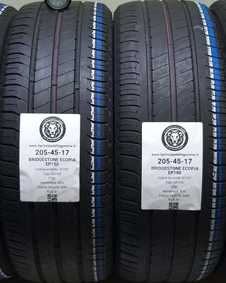 4 GOMME 205 45 17 BRIDGESTONE A67197