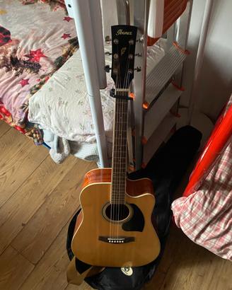 Chitarra Ibanez AW70ECE+custodia+capotasti+belt
