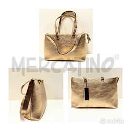 BORSA D TRACOLLA ORO LE CAMP PELLE