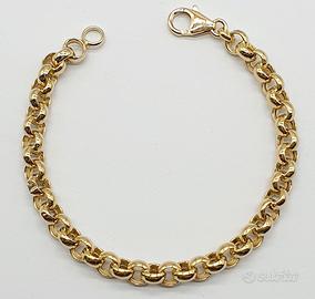 COD.1553.24 BRACCIALE ORO 18K 750 MAGLIA A CERCHI