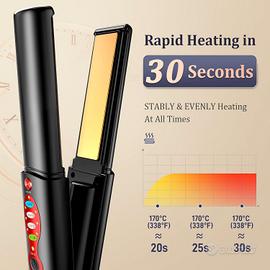 Piastra per capelli in titanio senza fili ricarica