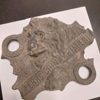 Antico calamaio doppio, pubblicitario Ferro China 