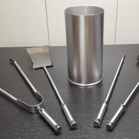 PORTA-ATTREZZI CAMINETTO CON N. 4 ACCESSORI IN ACC