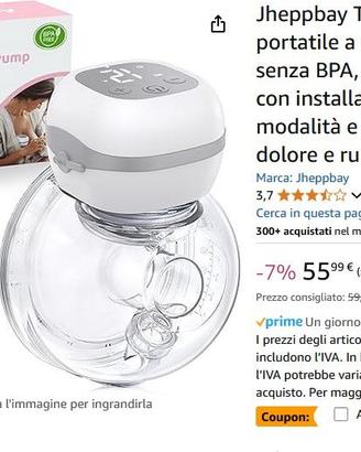 TIRALATTE portatile NUOVO Jheppbay