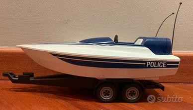 PORTA MOTOSCAFO DELLA POLIZIA PLAYMOBIL