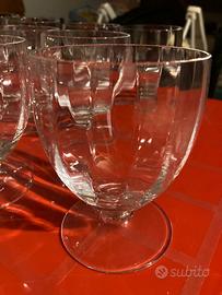 Set 13 bicchieri cristallo gambo corto