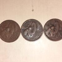  3 monete 10 cent Vittorio Emanuele 3