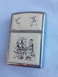Accendino Zippo Scrimshaw originale vintage