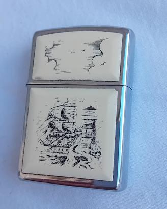 Accendino Zippo Scrimshaw originale vintage
