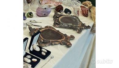 Coppia Antichi Specchi fine '700 al mercurio corni