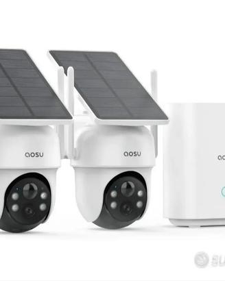Coppia telecamere con pannello solare 
