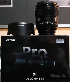 FUJI ottica VILTROX AF 27mm F 1.2