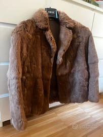Pelliccia vintage  tg 42 coney marrone/cammello
