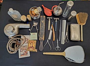 oggetti vintage da barbiere 
