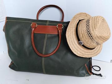 Borsa Weekend Vintage Vera Pelle Made in Italy