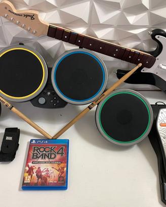 Rock Band 4 PS4 chitarra batteria gioco