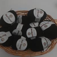LOTTO 10 GOMITOLI LANA COLORE NERO 