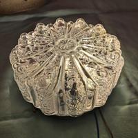 Applique vintage anni 50 tedesca in vetro e metall