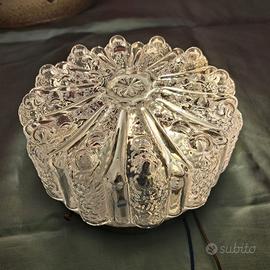 Applique vintage anni 50 tedesca in vetro e metall