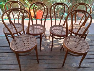 6 sedie modello Thonet primi '900