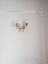 2 applique con gocce in vetro di murano