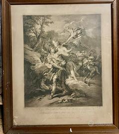 Antica Incisione Settecentesca François Lemoyne