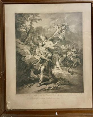 Antica Incisione Settecentesca François Lemoyne