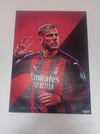 Stampa Theo Hernández su disegno di Skillart