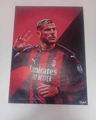 Stampa Theo Hernández su disegno di Skillart