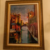 Quadro Olio su Tela - Scorcio di Venezia - Firmato