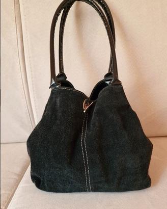 Borsa scamosciata nera