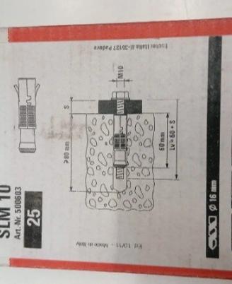 tassello fischer SLM10 25 pezzi