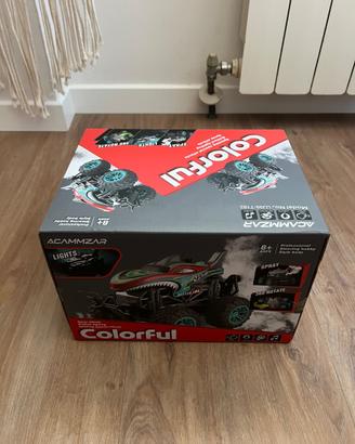 Macchina telecomandata stunt 4x4 con luci e spray