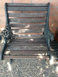 Panca in ghisa e legno da giardino 