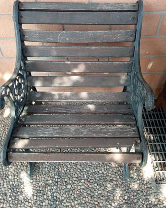 Panca in ghisa e legno da giardino 