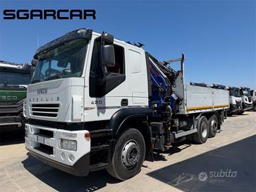Iveco Stralis 430 gru Pm 35.5 5+4 cassone fisso