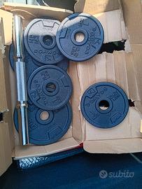 kit per 3 manubri da 10kg + 2 dischi da 5kg 