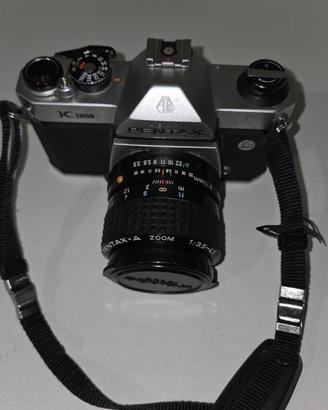 Pentax K1000 Reflex Analogica 35mm con Zoom 35-70