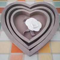 3 Vassoi decorativi a forma di cuore