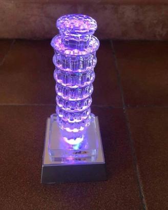 Torre di Pisa in vetro| led colorati