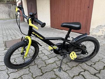 Bici bambino nera 16 pollici (4-6 anni)