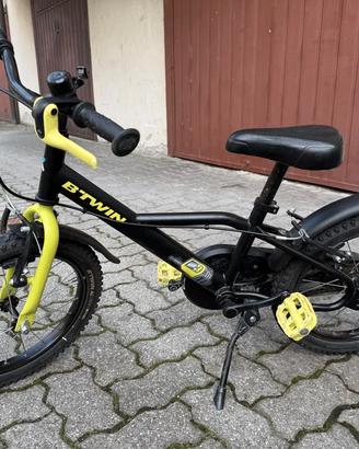 Bici bambino nera 16 pollici (4-6 anni)